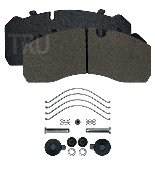 TRU 402DP brake pads with installation kit; WVA 29094, 29095
