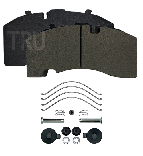 TRU 405DP brake pads with installation kit; WVA 29158, 29171