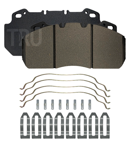 TRU 407DP brake pads with installation kit; WVA 29090