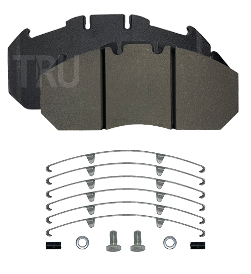 TRU 408DP brake pads with installation kit; WVA 29131