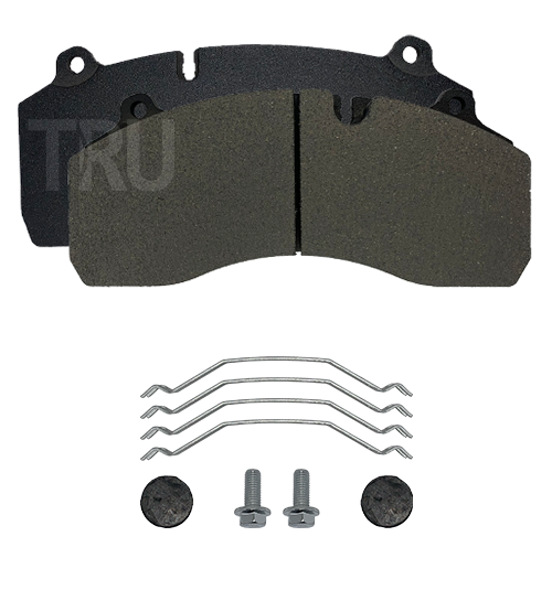 TRU 412DP brake pads with installation kit; WVA 29181