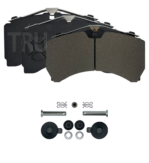 TRU 417DP brake pads with installation kit; WVA 29244, 29245