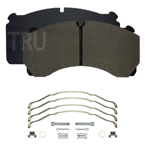 TRU 422DP brake pads with installation kit; WVA 29124
