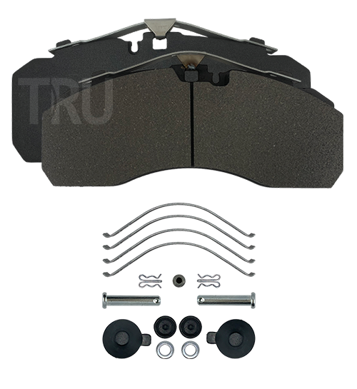 TRU 428DP brake pads with installation kit; WVA 29253, 29278